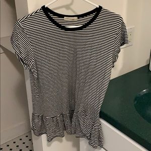 pebble and stone striped tee